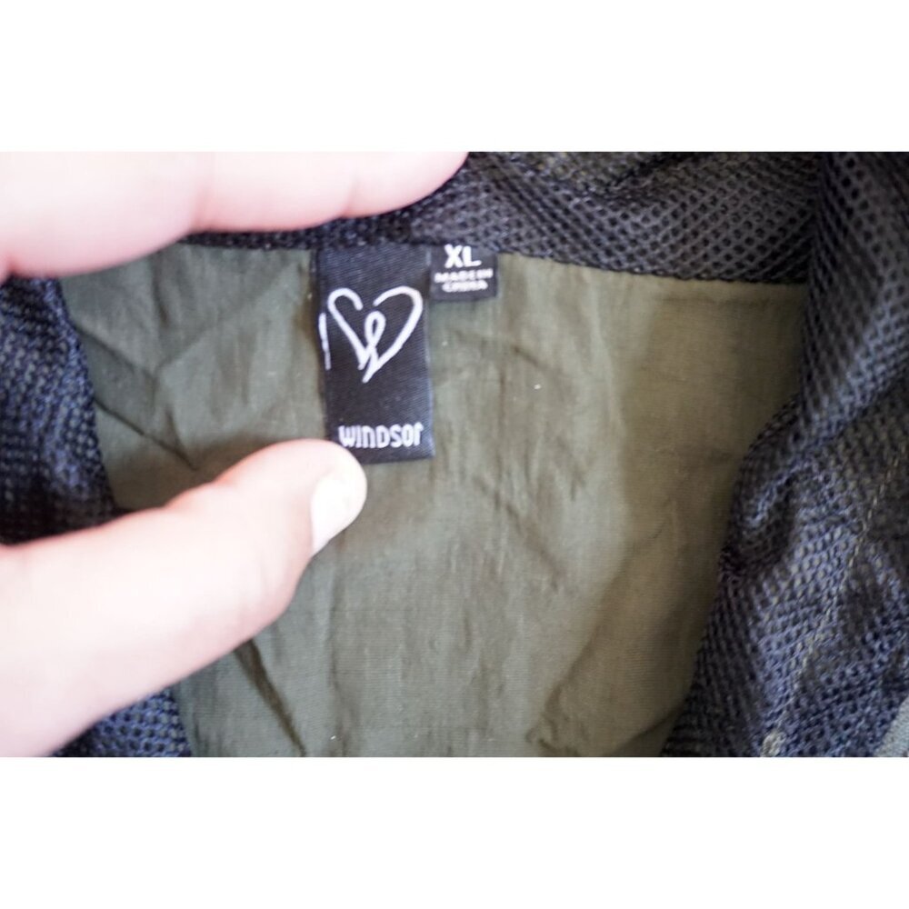 Windsor Cropped Half Zip Windbreaker Hooded Jacket, Size XL - Picture 2 of 5
